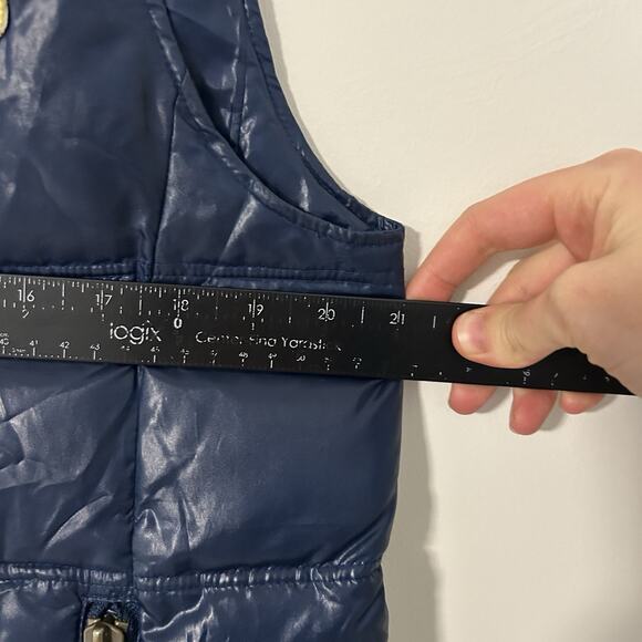 Victoria Secret Pink Puffer Vest Large Trustees Of The University Navy Blue Y2K - Picture 9 of 10